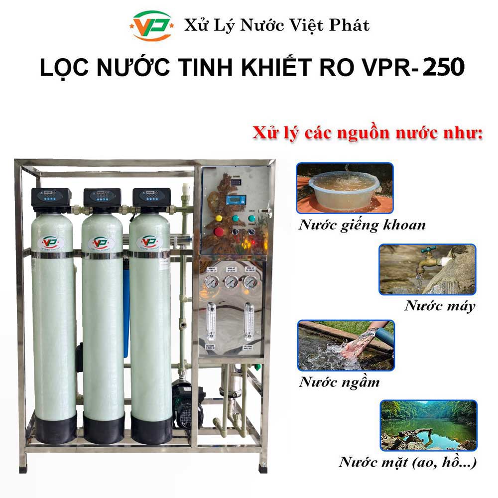 Hệ thống lọc nước ro công nghiệp 250l/h