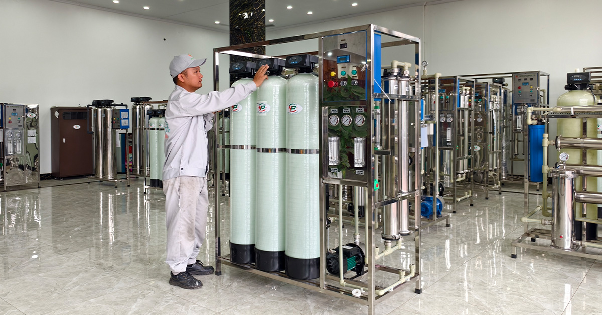 Cấu hình hệ thống lọc nước RO công nghiệp 500l h tại Xử Lý Nước Việt Phát
