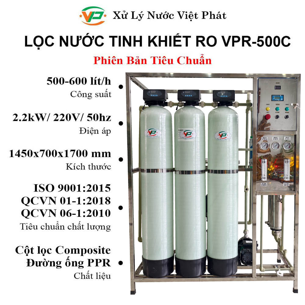 Hệ thống lọc nước RO công nghiệp 500l h