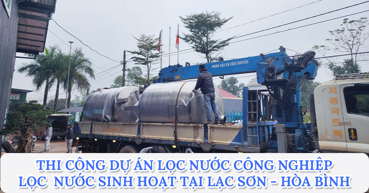 Thi công dự án lọc nước công nghiệp tại Hòa Bình