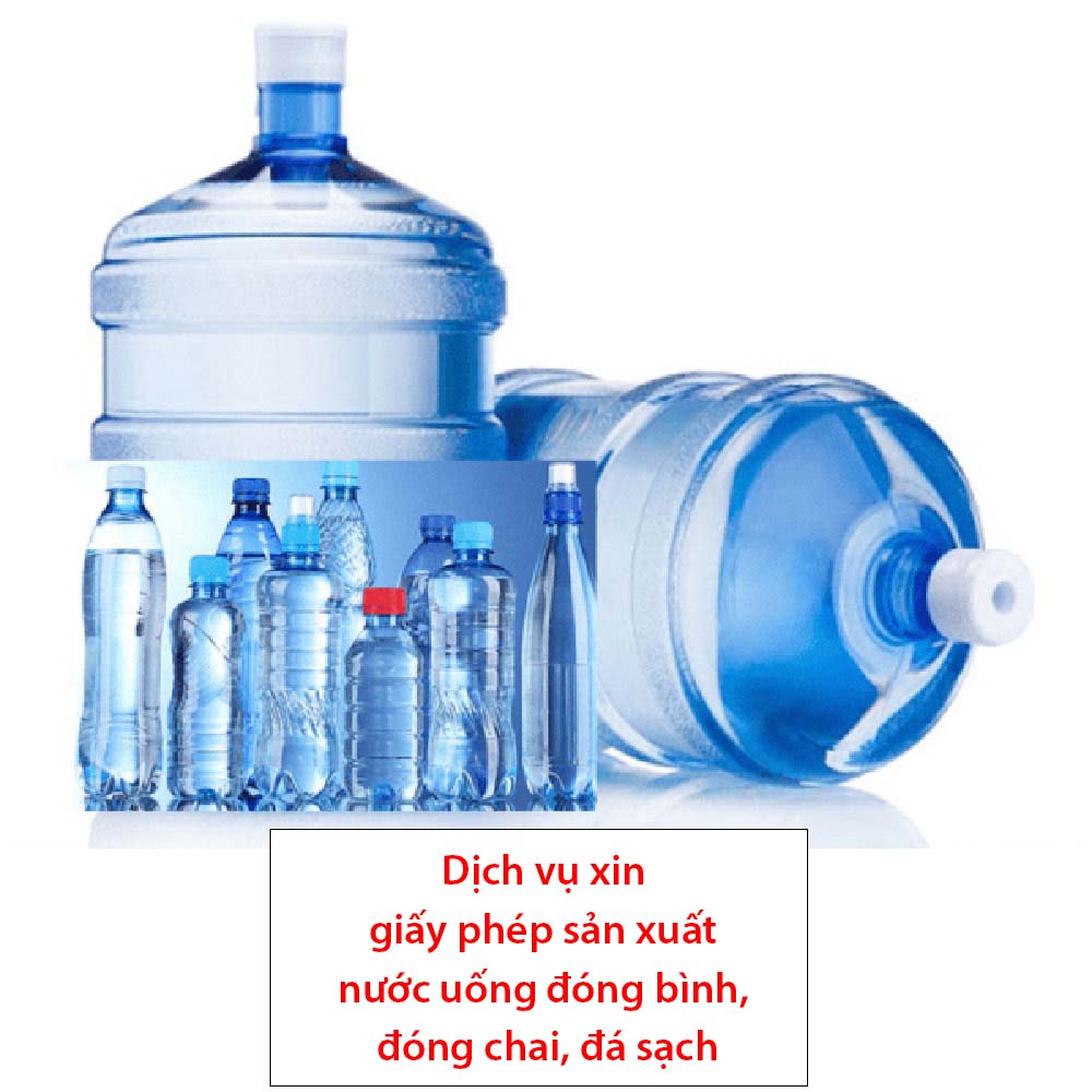Dịch vụ xin giấy phép sản xuất nước uống đóng bình đóng chai, đá sạch