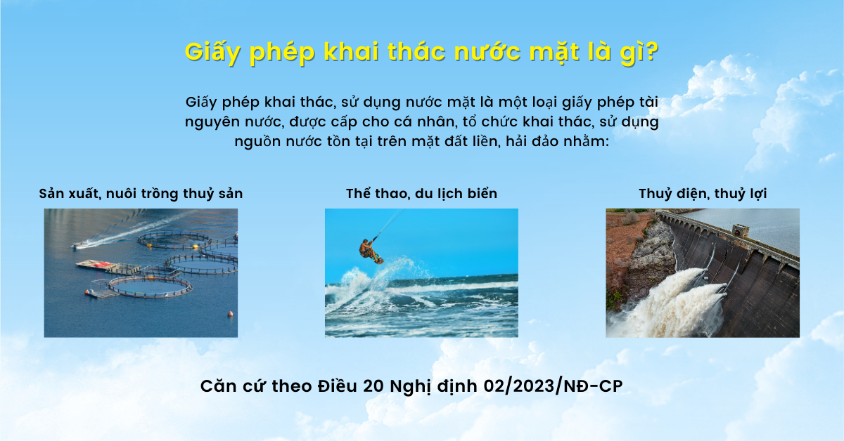 Giấy phép khai thác nước mặt