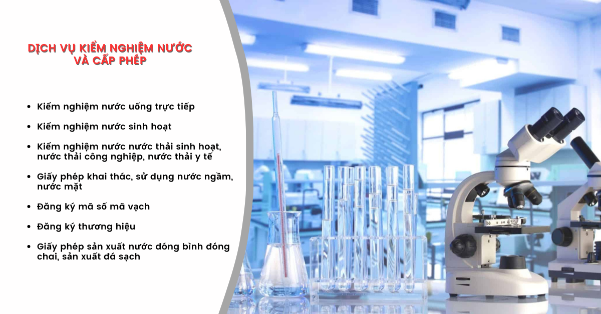 Dịch vụ kiểm nghiệm nước và cấp phép
