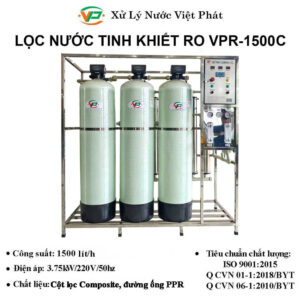 hệ thống lọc nước RO công nghiệp 1500l h