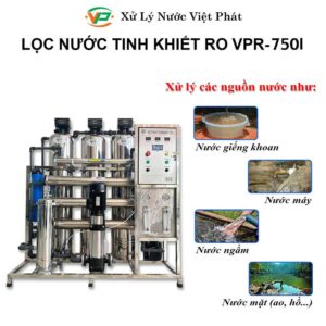 Hệ thống lọc nước RO công nghiệp 750l/h inox cao cấp