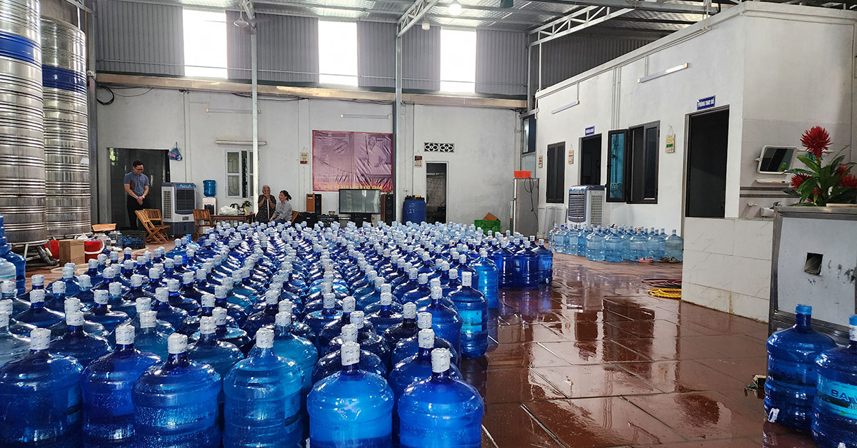 Sản xuất nước sạch đóng bình đóng chai, đá sạch