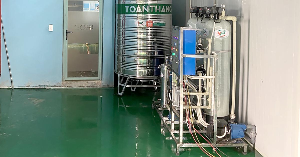 Lắp đặt hệ thống RO công nghiệp 1000L cho công ty TNHH NMT Food Việt Nam