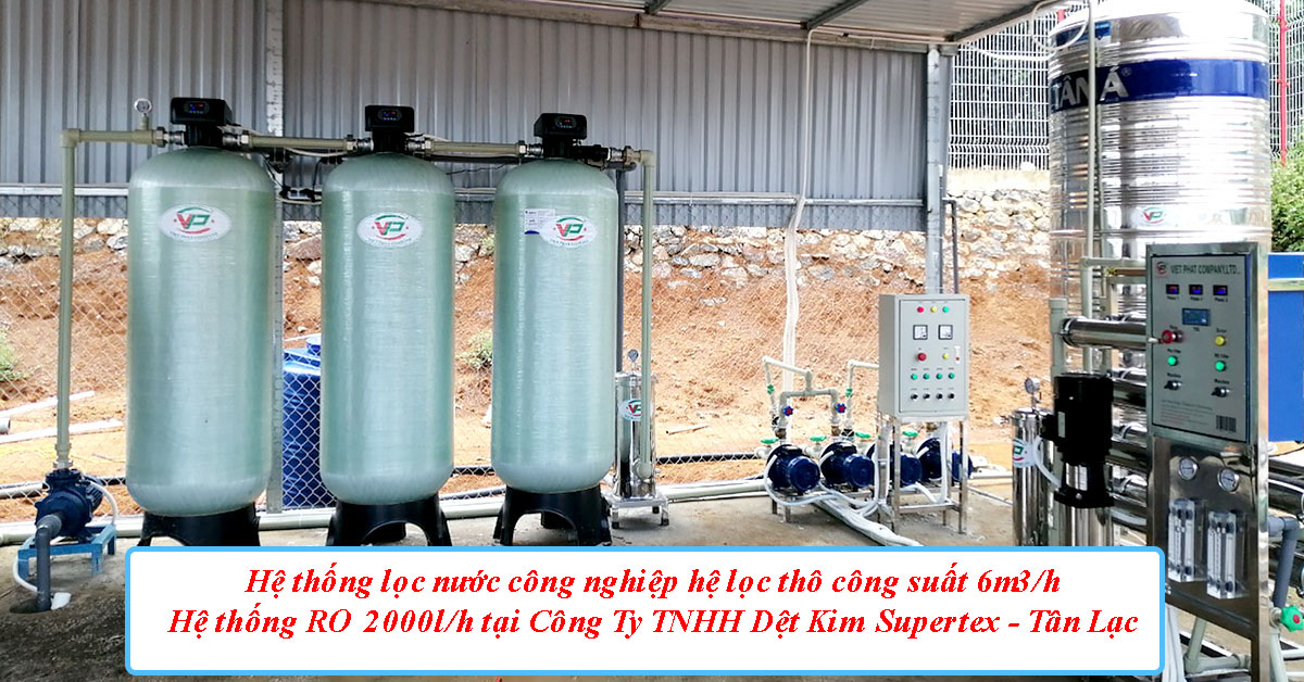 Dự án lọc nước giếng khoan + lọc nước RO tại công ty Supertex