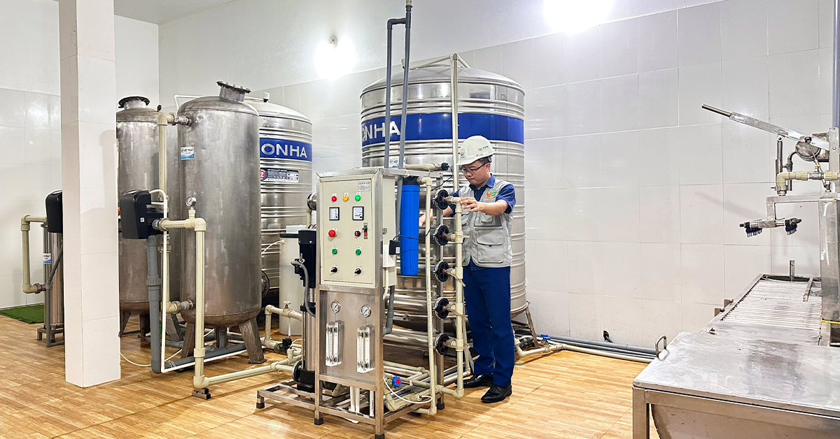 Chạy thử hệ thống lọc nước RO 2000l/h
