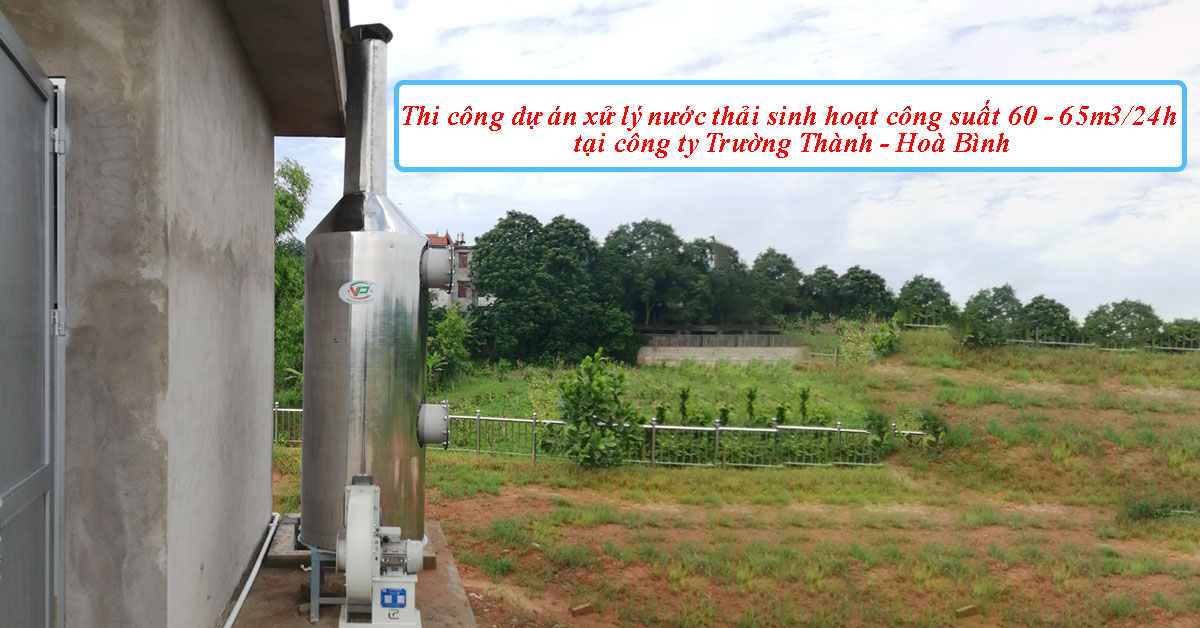 Thi công dự án xử lý nước thải sinh hoạt tại công ty Trường Thành - Hoà Bình