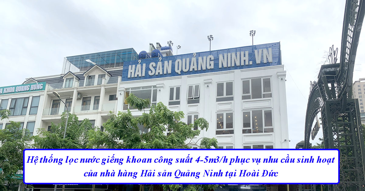 Dự án hệ thống lọc nước giếng khoan công suất 4-5m3h tại Hoài Đức - Hà Nội