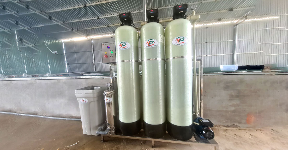 Hệ thống lọc nước giếng khoan công suất 2.5m3/h tại Kon Tum