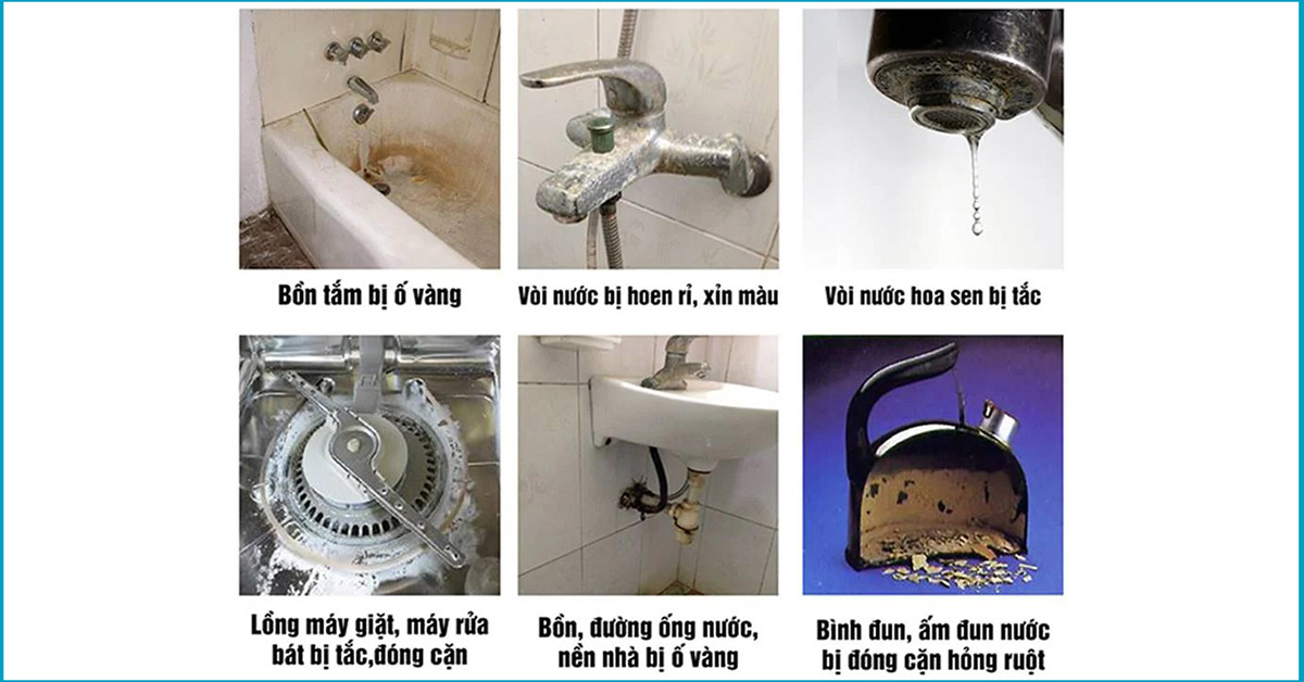 Một số tác hại của nước cứng vĩnh cửu