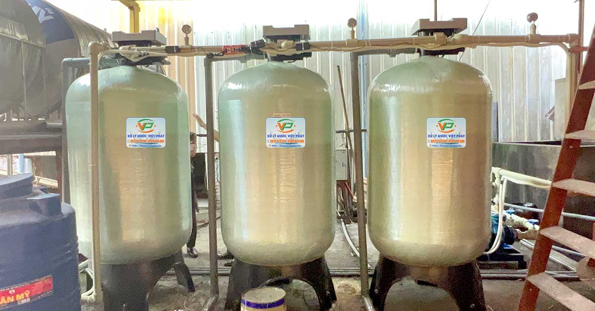 Hệ thống làm mềm nước cứng 300m3/ngày đêm lại Thanh Hoá