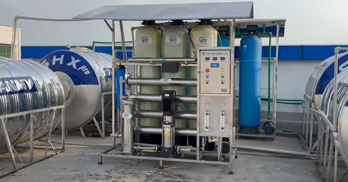 Công trình lắp đặt hệ thống lọc nước RO cho khách