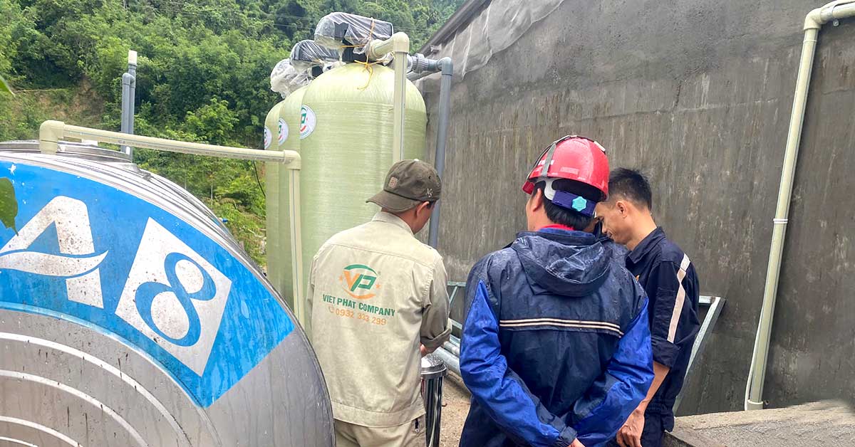Bàn giao hệ thống lọc nước công nghiệp + lọc nước RO tại Quế Phong - Nghệ An