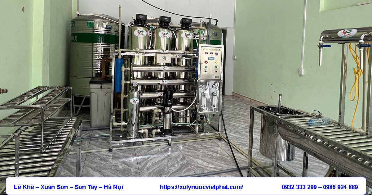 Dây chuyền sản xuất nước tinh khiết 1000l/h tại Lào Cai