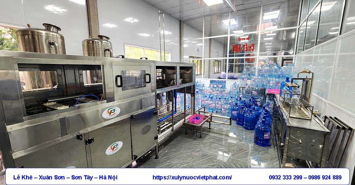 Hệ thống chiết rót nước đóng bình tự động, chiết rót nước đóng chai bán tự động