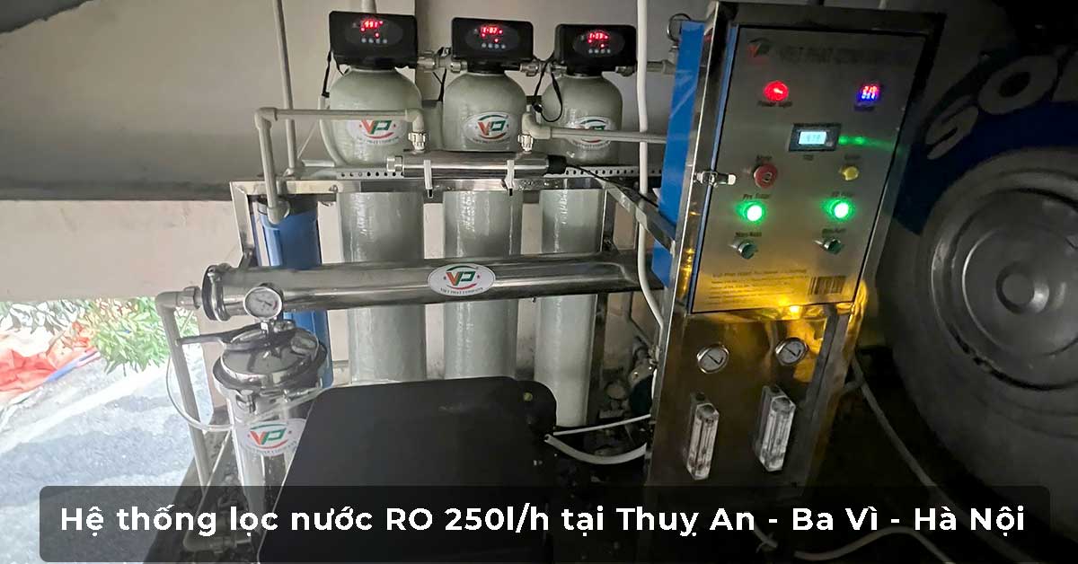 Dự án hệ thống lọc nước RO 250l/h tại Ba Vì - Hà Nội