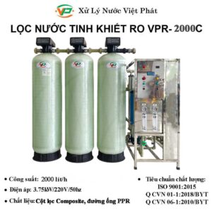 Hệ thống lọc nước RO công nghiệp 2000l h
