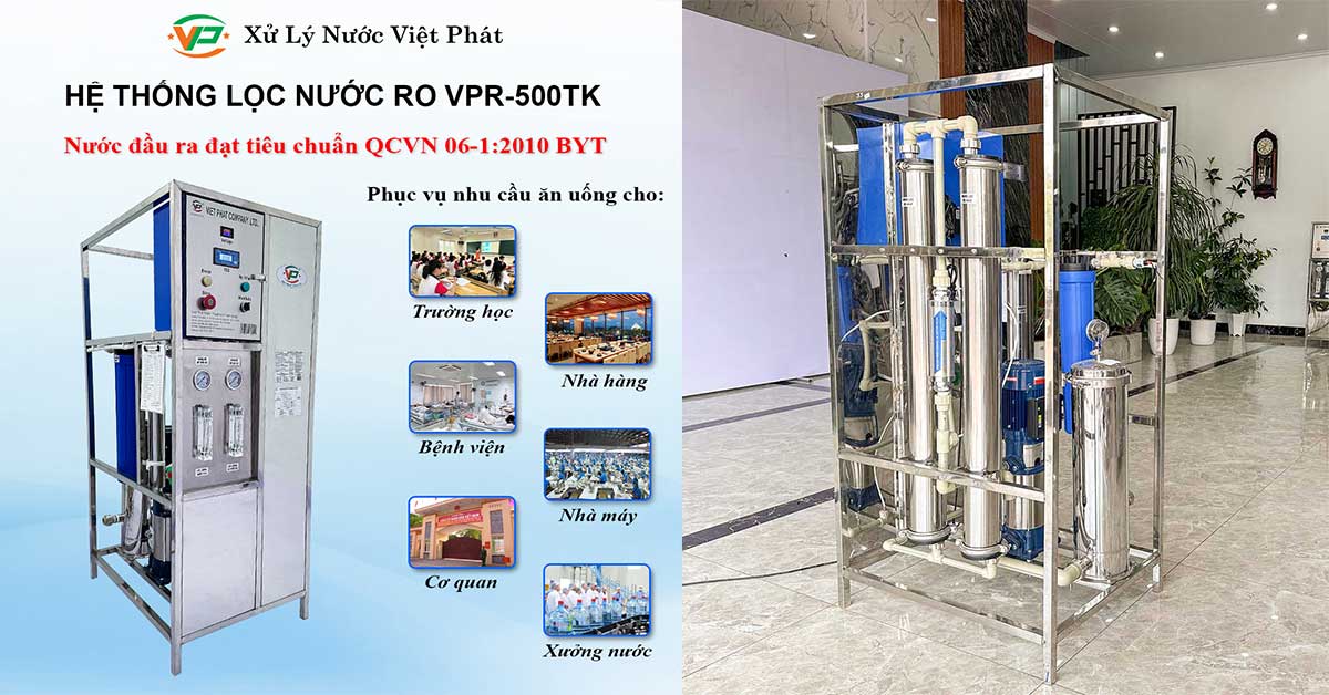 Ứng dụng của hệ thống RO công suất 500l/h