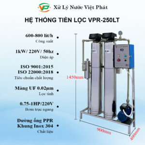Hệ thống tiền lọc 600l/h