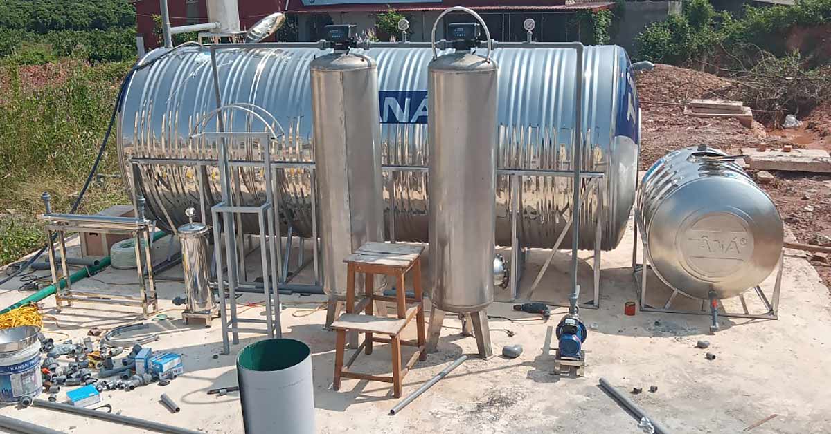 Hệ thống cột lọc áp lực đa tầng