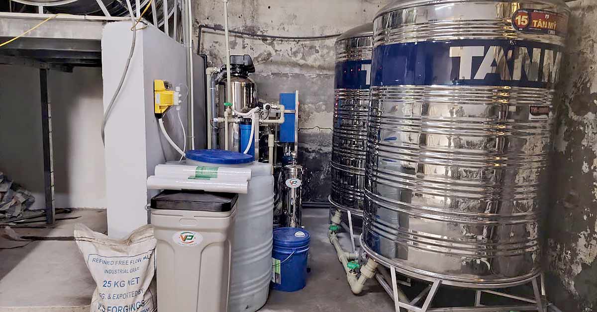 Bàn giao hệ thống lọc nước RO công nghiệp 1000l/h tại Hoàng Mai