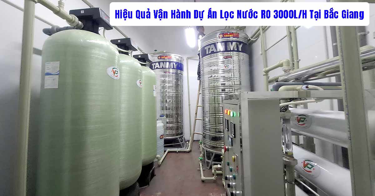 Hiệu Quả Vận Hành Dự Án Lọc Nước RO 3000L/H Tại Bắc Giang