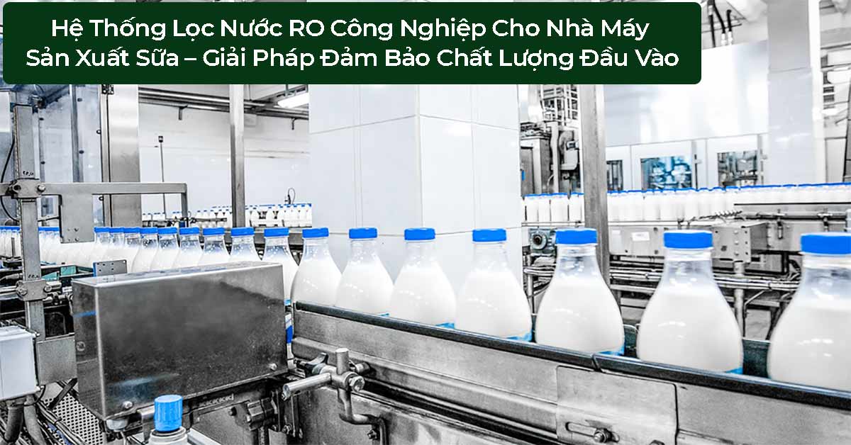 Hệ Thống Lọc Nước RO Công Nghiệp Cho Nhà Máy Sản Xuất Sữa