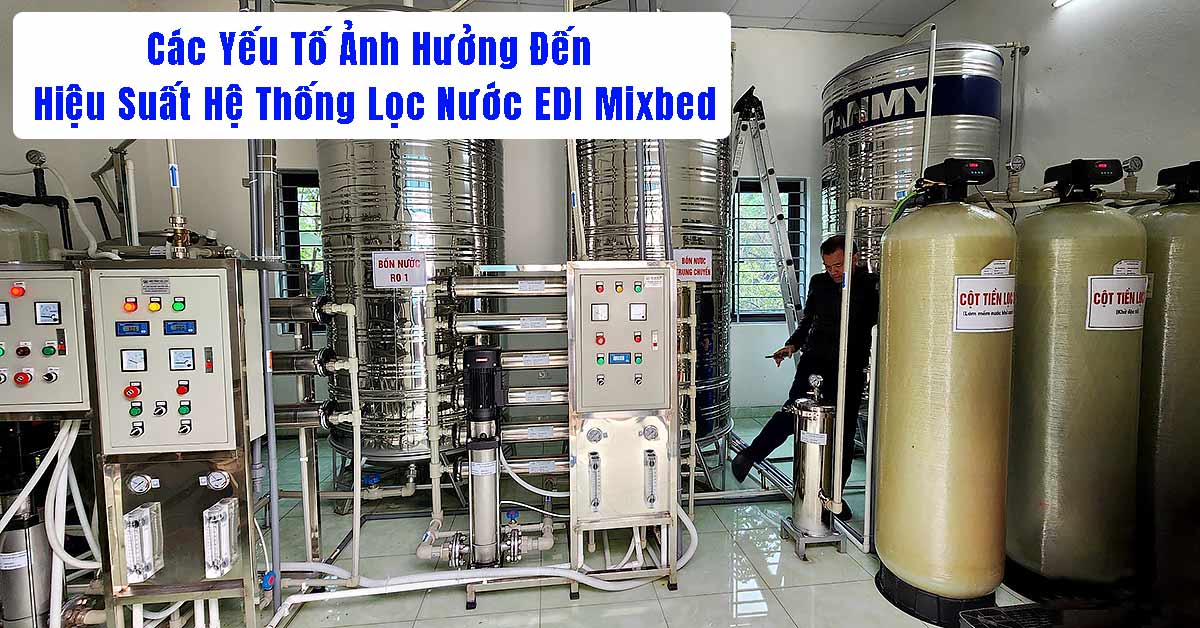 Các Yếu Tố Ảnh Hưởng Đến Hiệu Suất Hệ Thống Lọc Nước EDI Mixbed