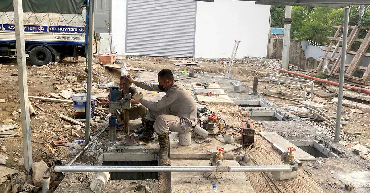 Thi công dự án xử lý nước thải sinh hoạt 40m3/ngày đêm tại Nam Định