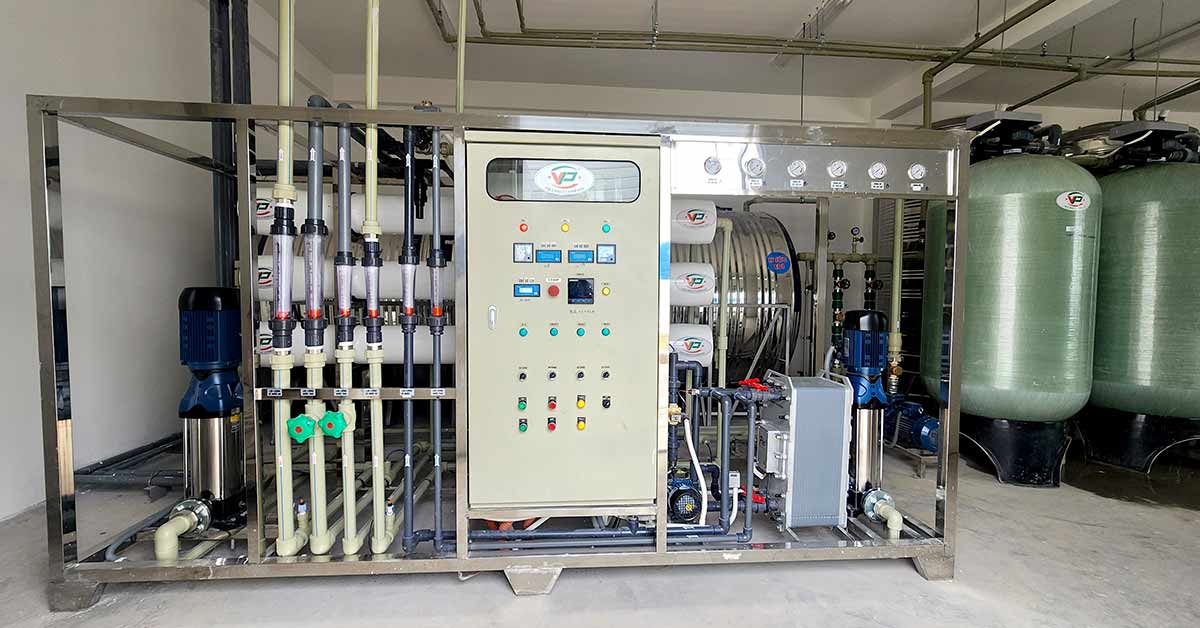 Dự án lọc nước RO 2 cấp + EDI 2000L/H tại Ninh Bình