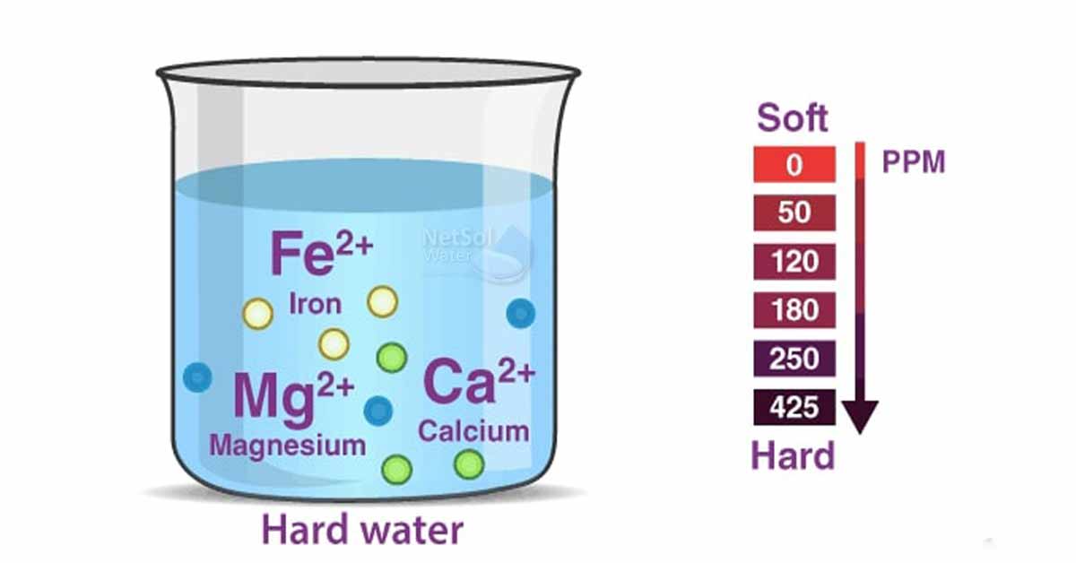 Nước cứng chứa nhiều ion Ca2+ và Mg2+