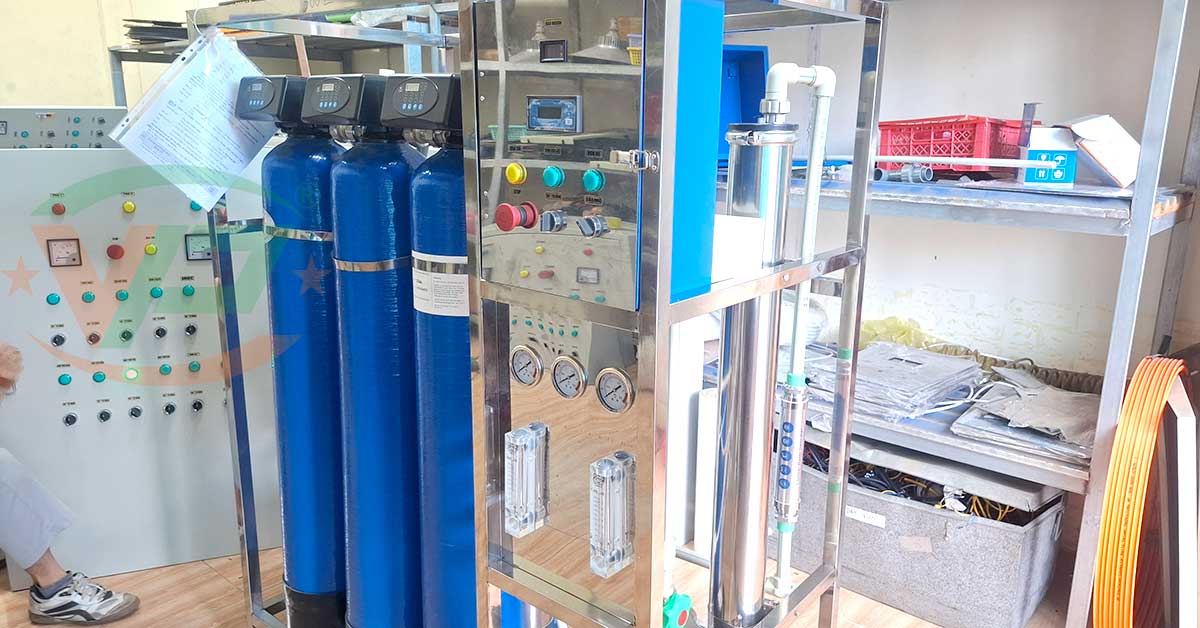Sản xuất hệ thống lọc nước RO 250L/h cho dự án tại Hoài Đức