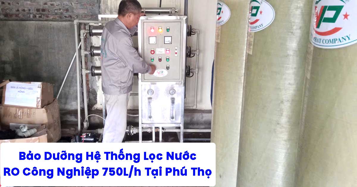 Bảo Dưỡng Hệ Thống Lọc Nước RO Công Nghiệp 750L/h Tại Phú Thọ