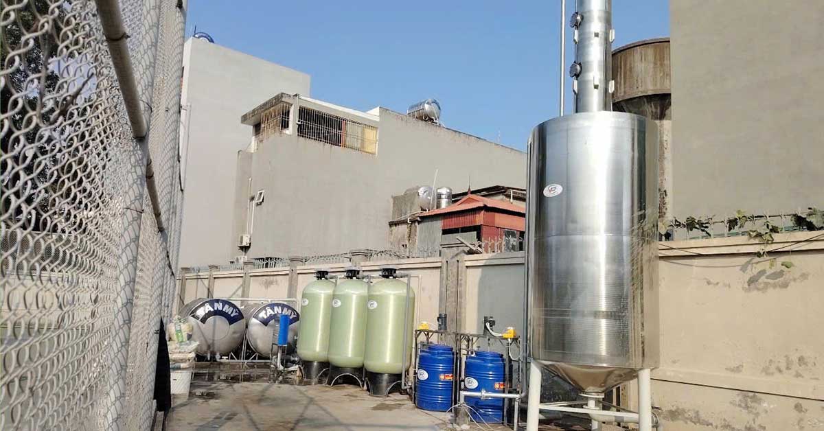 Hệ thống lọc nước giếng khoan áp dụng công nghệ làm thoáng và lọc áp lực đa tầng