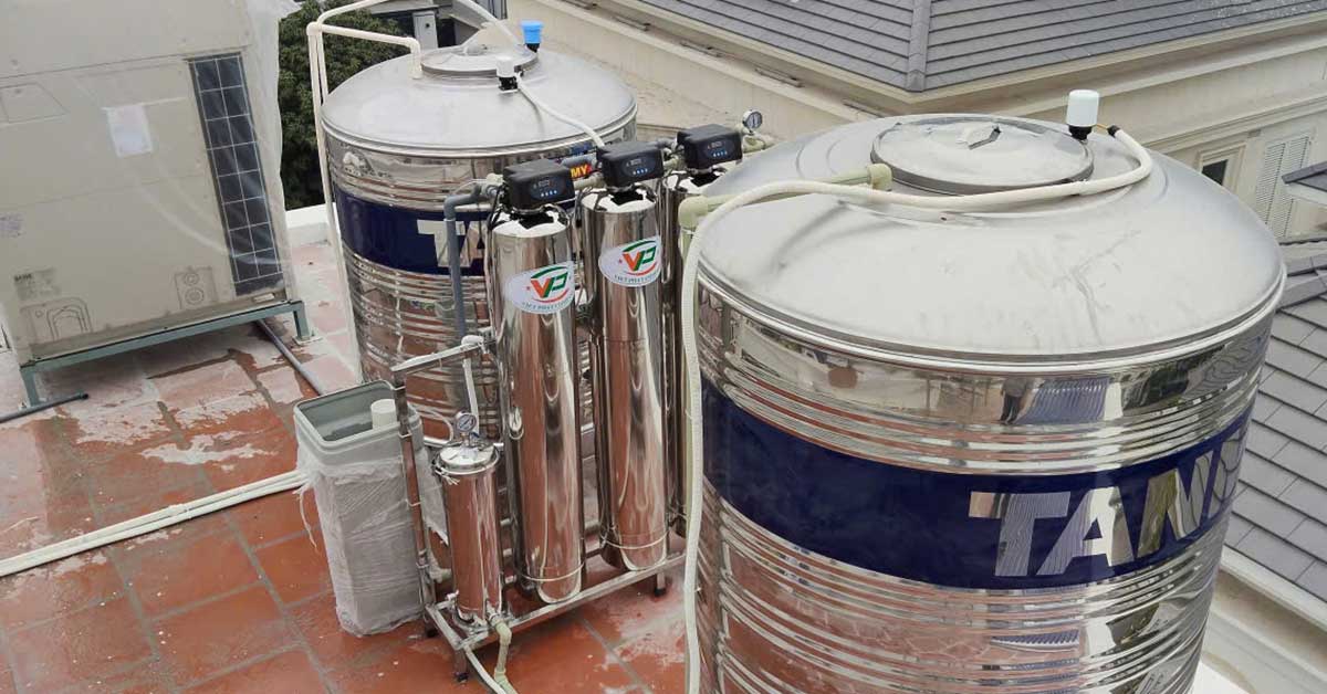 Dự án lọc nước đầu nguồn 1m3/h tại Gia Lâm, Hà Nội