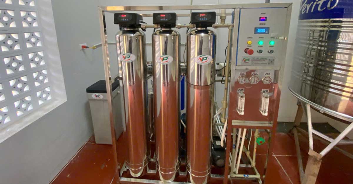 Hệ thống lọc nước RO công nghiệp 300l/h số 1 của dự án tại Mộc Châu