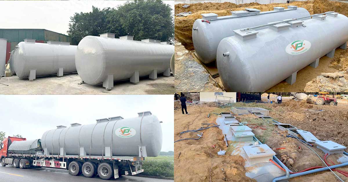 Dự án xử lý nước thải hợp khối composite 50m3/ngày đêm do Việt Phát thi công
