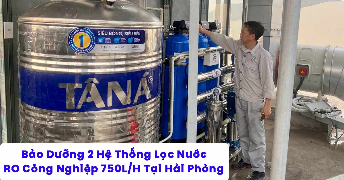 Bảo Dưỡng 2 Hệ Thống Lọc Nước RO 750L/H Tại Hải Phòng