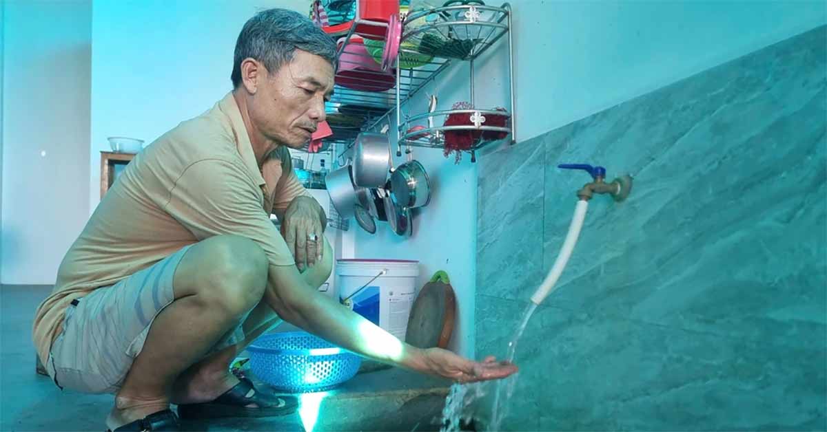 Nước sạch được cấp đến từng hộ dân