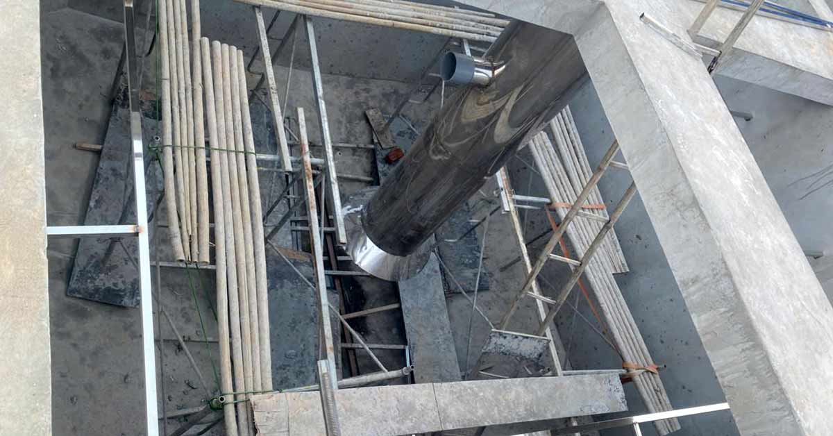 Thi công bể lắng của hệ thống