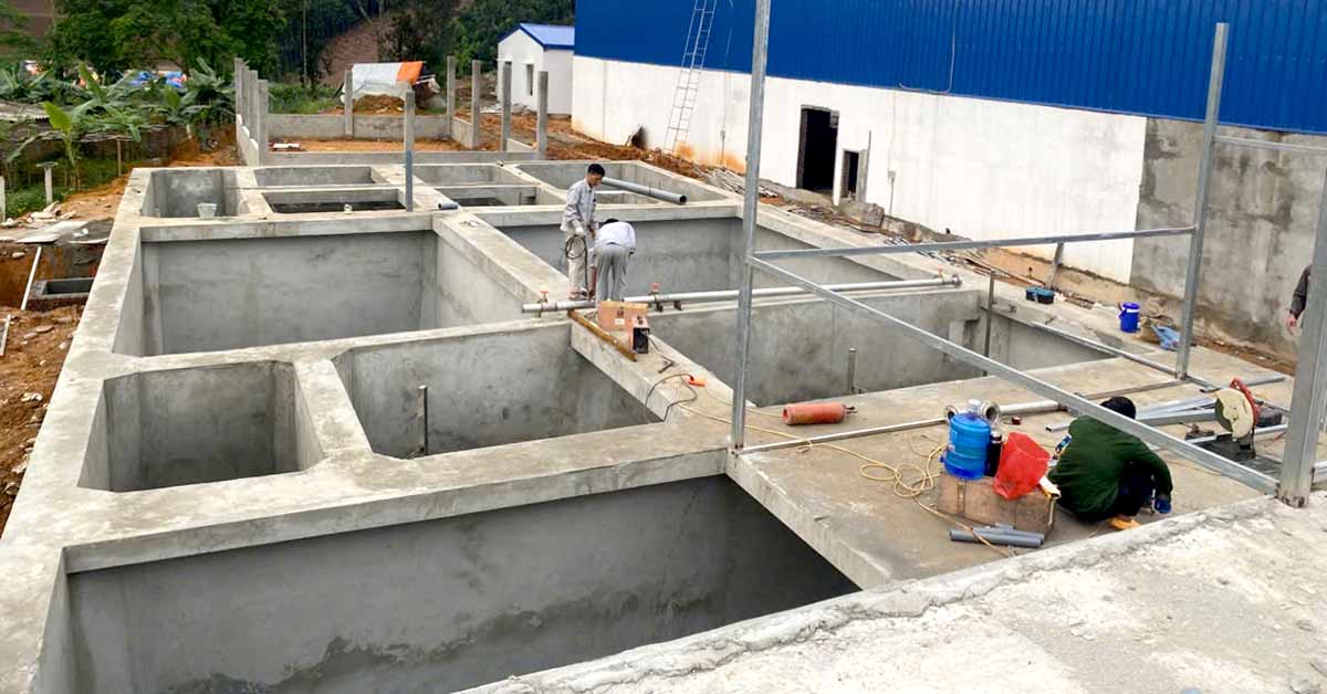 Thi công dự án xử lý nước thải chế biến thực phẩm 320m3/ngày đêm tại Yên Bái