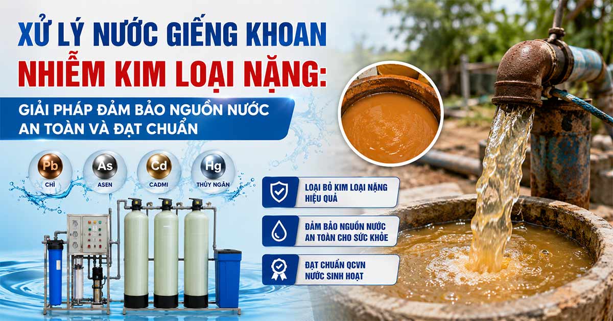 Xử Lý Nước Giếng Khoan Nhiễm Kim Loại Nặng: Giải Pháp Đảm Bảo Nguồn Nước An Toàn Và Đạt Chuẩn