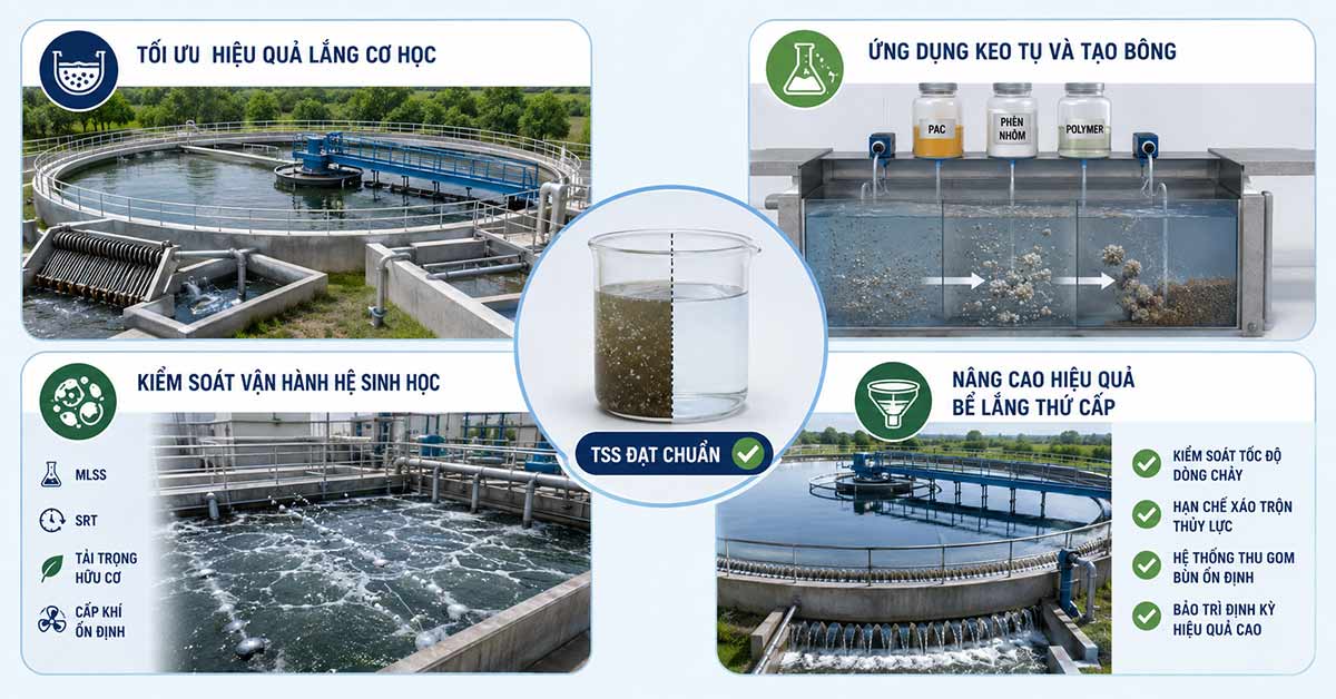 Giải pháp xử lý TSS vượt chuẩn trong nước thải