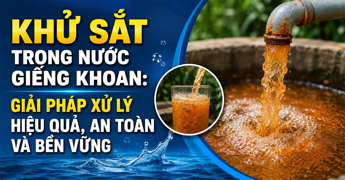 Khử Sắt Trong Nước Giếng Khoan: Giải Pháp Xử Lý Hiệu Quả, An Toàn Và Bền Vững