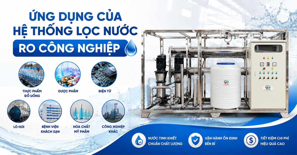 Ứng dụng của hệ thống lọc nước RO công nghiệp