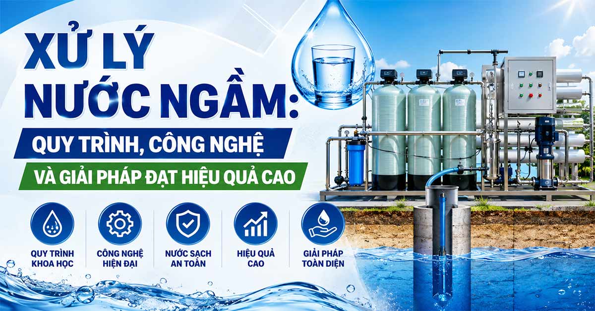 Xử Lý Nước Ngầm: Quy Trình, Công Nghệ Và Giải Pháp Đạt Hiệu Quả Cao