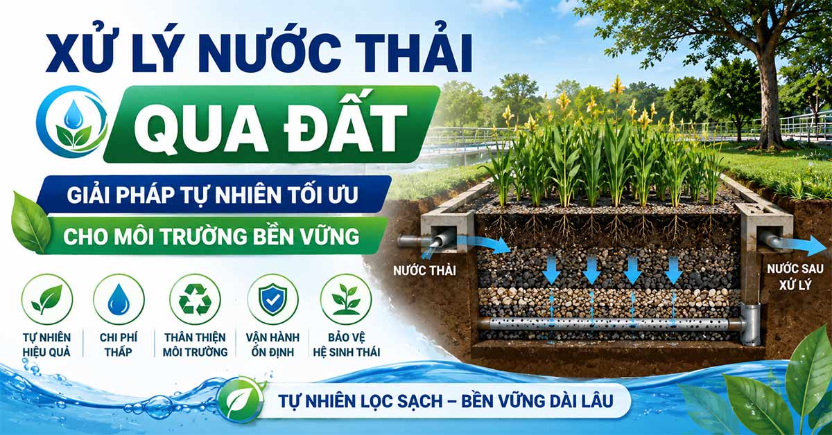 Xử Lý Nước Thải Qua Đất – Giải Pháp Tự Nhiên Tối Ưu Cho Môi Trường Bền Vững